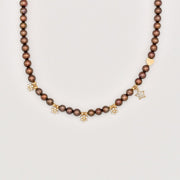 #product_description_first_paragraph# - Collier Simona Perles de Culture Marron Étoiles - Coraline bijoux